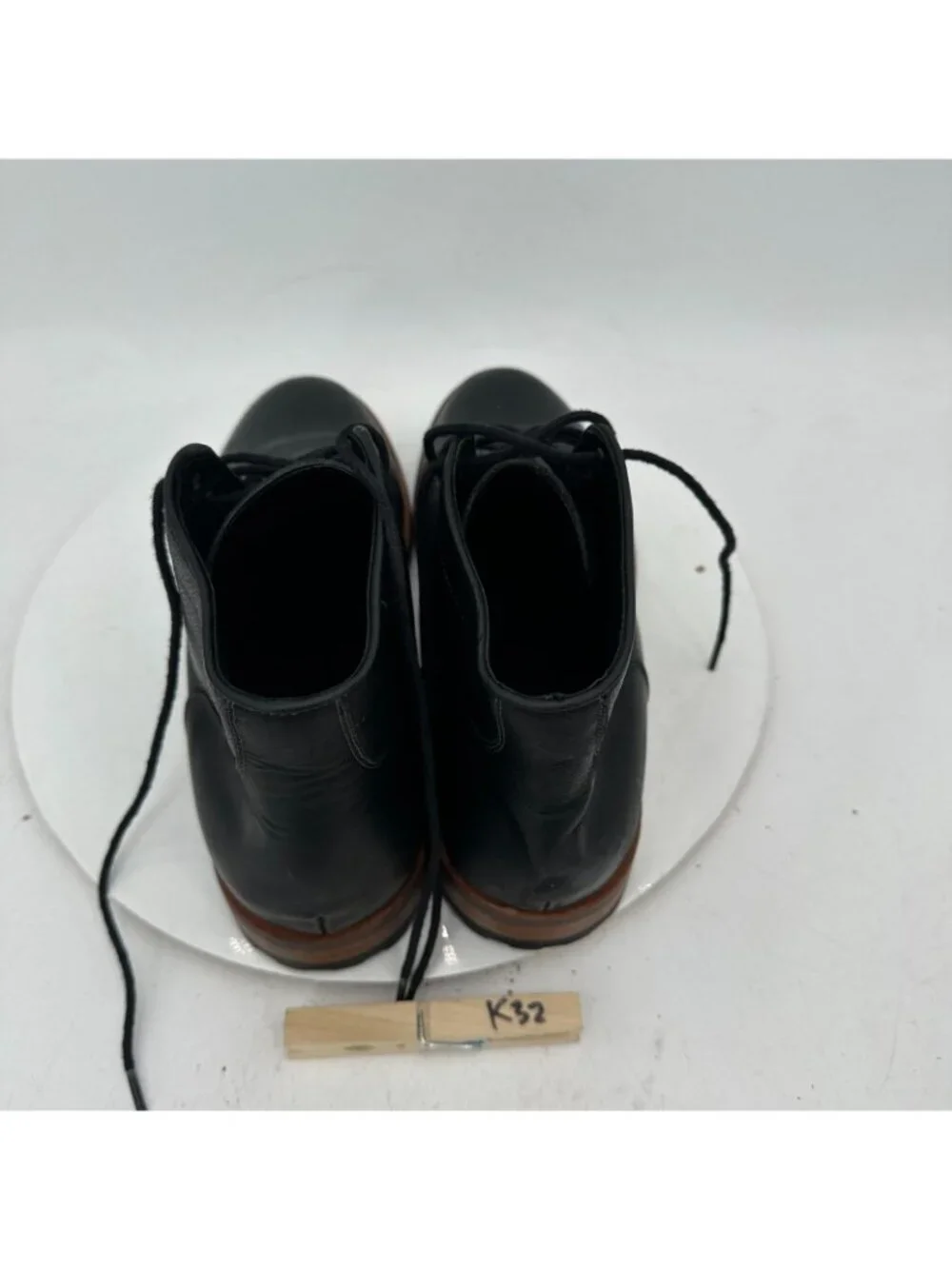 Warfield & Grand Scout Men Size 8.5 Black  Leather Cap Round Toe Ankle Boot